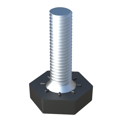 LL leveller with hexagonal base made in <b>LDPE material</b> (low density polyethylene), material with <i>excellent thermal and chemical resistance</i>.
<br><br>
* Possibility of special manufacturing (consult us prevously)
<br>
* <i><b>RAL Colors</b></i>.
<br>
* <i><b>Stud</b> in <b>stainless steel</b>.</i>
<br>
* <i><b>Special measures</b>.</i>