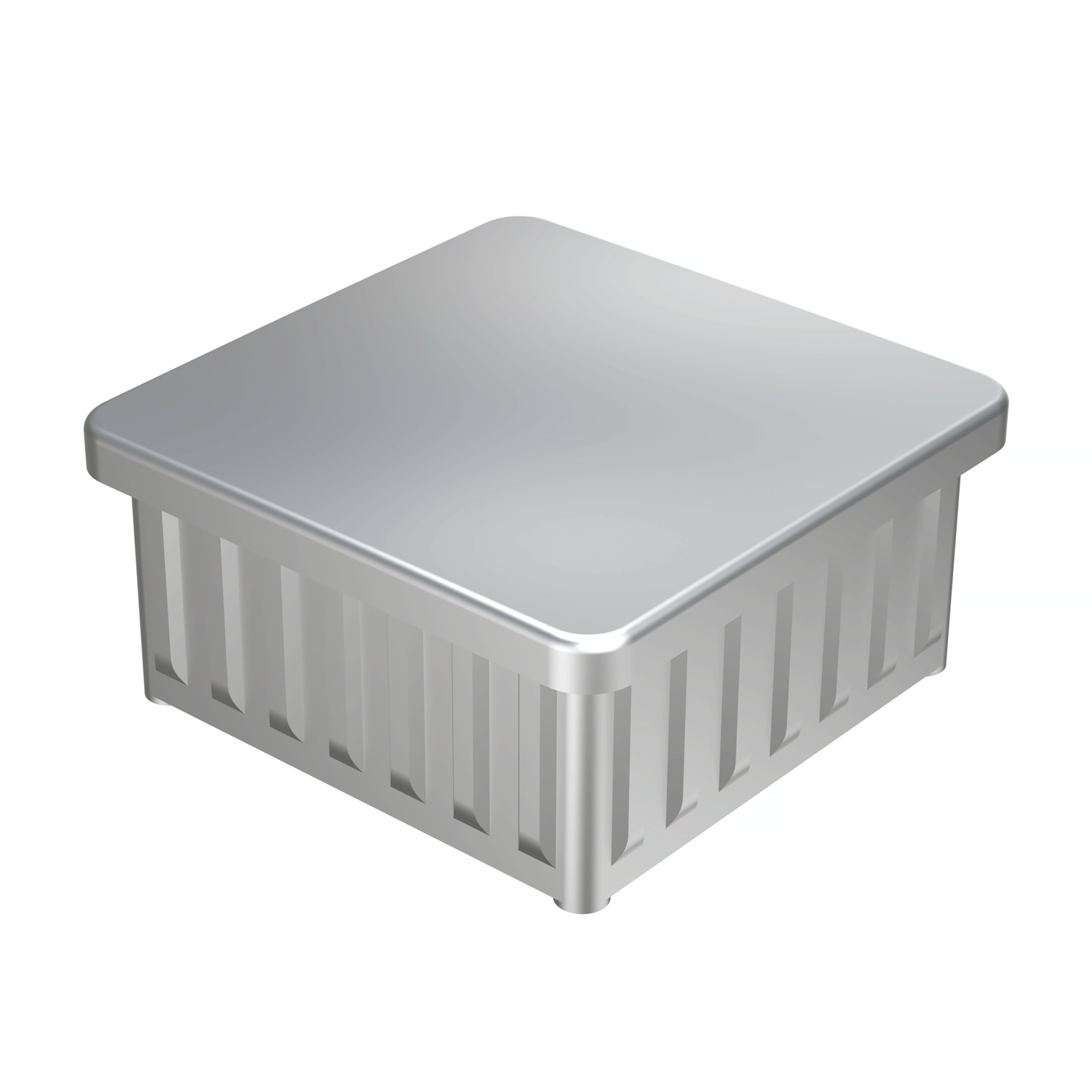 Our <b>square chrome</b> MTGLA inserts are manufactured in <b>ABS</b>, an ideal material for the chrome plating process to which this product family is subjected. <br><br> 
  
The <b>standard</b> galvanic treatment offers a high-quality aesthetic finish and is exclusively for <b>interior</b> use.<br><br> 
  
These plugs are available with the finish <i>Bright/polished chrome - Matte/satin chrome - Bright/polished nickel - Matte/satin nickel - Bright/polished gold - Matte/satin gold – Stainless Steel</i>, as well as with the option <b>personalization by laser engraving</b>.<br><br> 
 
If you want this same piece in ABS <b>black</b>, consult our family <b><a href=' https://www.iscsl.co.uk/square-tube-insert-abs/mtglp/ ' target='_top'>MTGLP</a></b>.
